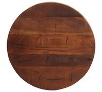 Piano d'appoggio Ø 50 x 3,8 cm, rotondo legno anticato massiccio, effetto naturale, versatile, per tavolo da pranzo, tavolino da caffè, scrivania, tavolo da cucina
