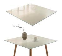 Piano del Tavolo 60x60 cm | Quadrato | Multiuso | Con Stampato | Armonia sottile | Spessore 4 mm | Bordi a Filo Lucido | Decorazioni per Cucina e Soggiorno | Vetro Temperato