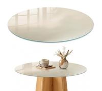 Piano del Tavolo 70 cm | Rotondo | Multiuso | Con Stampato | Armonia sottile | Decorazioni per Cucina e Soggiorno | Spessore 4 mm | Bordi a Filo Lucido | Vetro Temperato