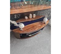 Piano Del Tavolo Da Caffè Ovale In Epoxy 48" X 24" Pezzo Unico In Resina