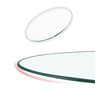 Piano del tavolo in vetro temperato - 81 cm rotondo, resistente ai graffi, bordi lucidati a matita, sostituzione di sicurezza per sala da pranzo, caffè, patio