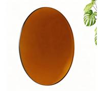 Piano Del Tavolo In Vetro Temperato Con Bordo Lucido Rotondo, Vetro Temperato Color Tè, Bordo Spesso Lucidato A Matita, Piano Del Tavolo In Vetro Di Ricambio.(40CM(16IN))