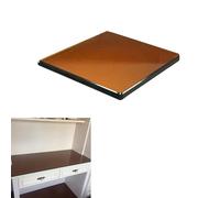 Piano del tavolo quadrato in vetro temperato spesso 8 mm con bordi arrotondati lucidati, perfetto per mobili da salotto e ufficio, superficie in vetro marrone 45 cm x 45 cm