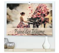 Piano der Träume (hochwertiger Premium Wandkalender 2026 DIN A2 quer), Kunstdruck in Hochglanz: Melodische Harmonie der Seele und Natur.