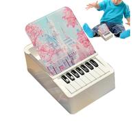 Piano Desk Calendar 2025, Desk Calendar Playable Finger Piano with Light, Decorative Piano Desk Calendar 2025, Playable Finger Piano with Light, Creative Desk Calendar with 32 famous Songs, Music Love