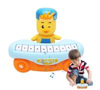 Piano di cartoni animati per bambini, giocattolo da tastiera per pianoforte per bambini - pianoforte con design degli animali - Luci colorate, strumento interattivo educativo elettrico per la scuola m
