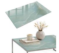Piano di Copertura 120x80 cm | Rettangolare | Multiuso | Con Stampato | Eleganza gelida | Spessore 4 mm | Decorazioni per Cucina e Soggiorno | Vetro Temperato | Bordi a Filo Lucido