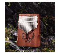 Piano di dito portatile 17 chiavi Piano per il pollice con istruzione di studio e martello melodia, pianoforte per dito in legno, regalo per bambini per principianti W