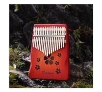 Piano di dito portatile 17 chiavi Piano per il pollice con istruzione di studio e martello melodia, pianoforte per dito in legno, regalo per bambini per principianti X