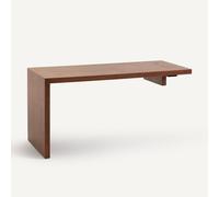 Piano di lavoro in impiallacciatura di noce, larghezza 150 cm, MIKUBE Marrone TU