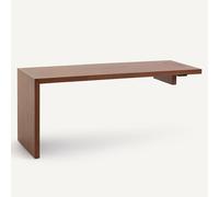 Piano di lavoro in MDF impiallacciato noce, larghezza 175, MIKUBE Marrone TU