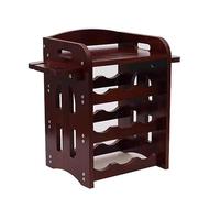 Piano di rilievo in legno per il vino, mobile per vino in pino resistente per cucina, cantina, ufficio, bar Rack di lusso per bottiglie di vino e portabottiglie standard (Colore: Red-B)