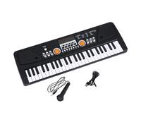 Piano Elettrico Con Organo Elettronico USB A 49 Tasti Con Microfono Tastiera Elettronica Nera Per Musica Digitale Stereo Incorporato