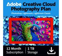 Piano fotografico Adobe Creative Cloud 1 TB di spazio di archiviazione nel cloud per 1 utente - 1 anno - (Windows/Mac) - NL | ✅Prezzo competitivo