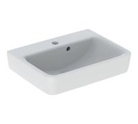 Piano Geberit Renova, lavabo a mano, 50 x 38 cm, 1 foro per rubinetto, con tr...