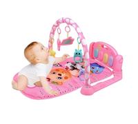 Piano Gym, Musical Activity Mat, Light Up Playset, Adjustable Kick Toy Interactive Learning Center Sensory Development Lights Sounds Entertainment For Bedroom Nursery Playroom Home