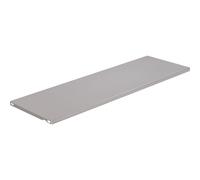 Piano in lamiera di acciaio bianco alluminio 80x25 cm Bianco-alluminio