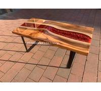Piano In Legno Epoxy River Resin Personalizzato Fatto A Mano 48" X 24"