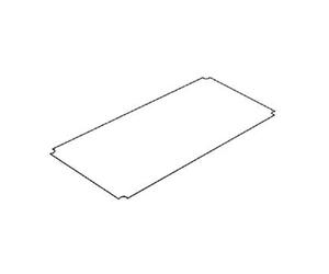 Piano in Plexiglass 20x60 cm Spessore 3 mm con angoli stondati per scaffalature Archimede trasparente