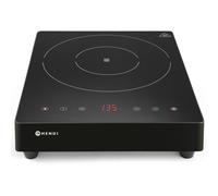 HENDI Piano cottura a induzione portable, fornello induzione, controlli touch sensitive, funzione timer, intervallo di temperatura 35-240 °C, 230 V, 3500 W, 337x417x(H)85 mm, nero, acciaio inox