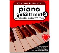 Piano "J'aime bande 3-50 Chart et film Hits : ultime Jeu livre pour Piano avec pince avec cœur Note colorée