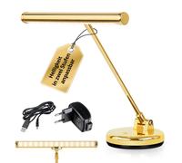 Piano Luce Lampada Pianoforte Tavolo LED Oro Lucido Bianco Caldo Batterie AA USB