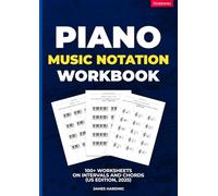 Piano Music Notation Workbook - 100+ Worksheets on Intervals and Chords (US Edition, 2025)