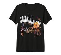 Piano Musicalmente Gold Flower Maglietta Premium