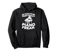 Piano Orizzontale - Verticale Coda Pianista Pianoforte Felpa con Cappuccio