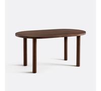 Piano ovale per tavolo componibile, 4-6 coperti, Alzar Marrone 6 persone