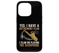 Piano pensionistico Ho intenzione di suonare il musicista sassofono Custodia per iPhone 13 Pro