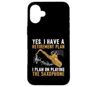 Piano pensionistico Ho intenzione di suonare il musicista sassofono Custodia per iPhone 16 Plus