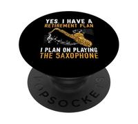 Piano pensionistico Ho intenzione di suonare il musicista sassofono PopSockets PopGrip Adesivo