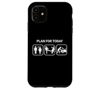 Piano per oggi Lavorare sulla mia macchina Divertente Marito Auto Guy Joke Custodia per iPhone 11