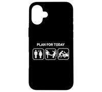 Piano per oggi Lavorare sulla mia macchina Divertente Marito Auto Guy Joke Custodia per iPhone 16 Plus