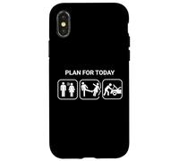 Piano per oggi Lavorare sulla mia macchina Divertente Marito Auto Guy Joke Custodia per iPhone X/XS