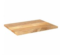 Piano per Tavolo in Legno Massello di Mango, Rettangolare 90x50x3,8 cm | Legno tropicale resistente, venature uniche, design rustico, facile manutenzione, uso versatile in casa o in locali