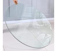 Piano rotondo in vetro temperato Ø 35 cm, 50 cm, 80 cm, 100 cm, piano in vetro trasparente spesso 9 mm, per tavolo da pranzo/tavolino da caffè, facile da pulire, elegante e durevole