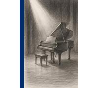 Piano Stage Notebook: Elegant Grand Piano Sketch Journal for Musicians and Dreamers | 110 Pages | 6 x 9
