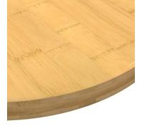 Piano Tavolo Bambù Ø70x2,5 cm | Superficie Verniciata Facile da Pulire, Uso Versatile per Tavolini, Consolle, Comodini