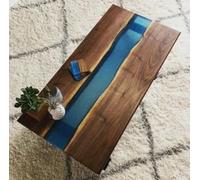 Piano Tavolo Da Caffè Epoxy Rettangolare 36" X 22" Per Spazi Living Moderni