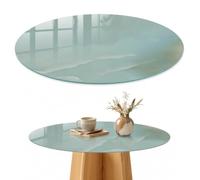 Piano Tavolo Decorativo 90 cm | Rotondo | Multiuso | Con Stampato | Eleganza gelida | Spessore 4 mm | Decorazioni per Cucina e Soggiorno | Bordi a Filo Lucido | Vetro Temperato