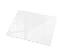 Piano Tavolo in Vetro 120x80 cm Rettangolare Decorazione Vetro Temperato Tavolini da caffè Piano d'appoggio dalla Cucina, Sala da Pranzo o dal Soggiorno - Motivo Bianco Liscio