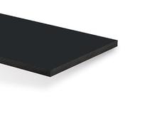 Piano Tavolo Quadrato in HPL per Bar e Ristoranti - Uso Interno ed Esterno - Spessore 12 mm - colore: bianco e nero opaco - Misure: 50x50, 60x60, 70x70, 80x80 cm - Super Resistente (NERO, cm 70x70)