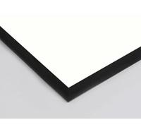 Piano Tavolo Quadrato in HPL per Bar e Ristoranti - Uso Interno ed Esterno - Spessore 12 mm - colore: bianco e nero opaco - Misure: 50x50, 60x60, 70x70, 80x80 cm - Super Resistente (BIANCO, cm 60x60)