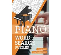 Piano Word Search Puzzle Book: Easy-To-Read Print, Travel-Size 6x9 inches, 50+ Puzzles, Thoughtful Gift
