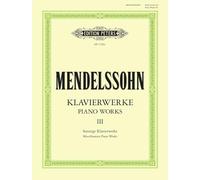 `Mendelssohn, Felix` Complete Piano Works Vol 3 Book NUOVO