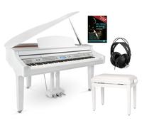 Pianoforte a Coda Digitale 88 Tasti Ruvidi 1200 Suoni USB Bluetooth Bianco Set