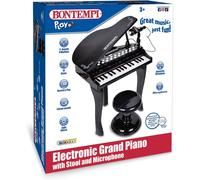 Pianoforte a Coda Elettronico 32 Tasti con Microfono e Sgabello, Effetti Lumi...