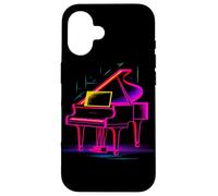Pianoforte a coda in stile Synthwave Pianista Custodia per iPhone 16